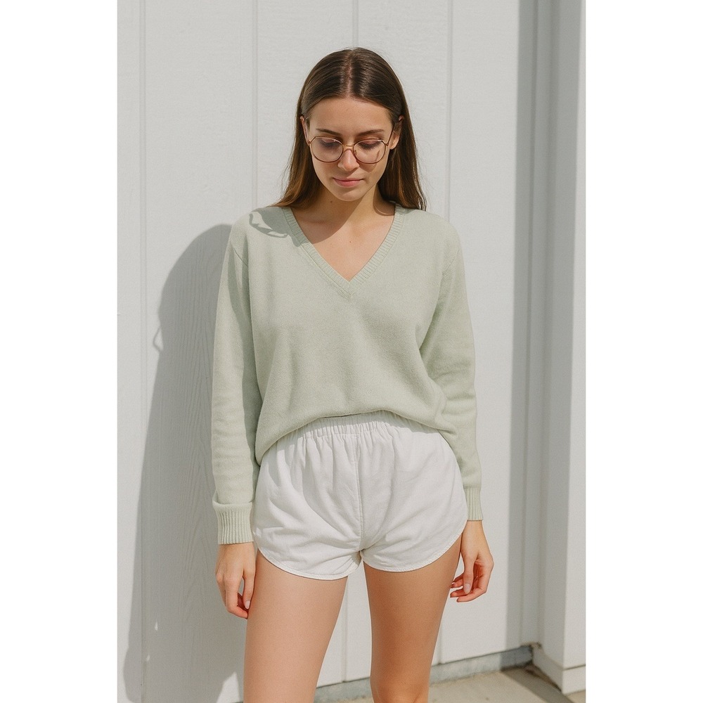 Ryan Roche Shorts Womens Small White Elastic Waist Resort Comfortable Loungewear
